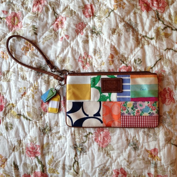 Coach Handbags - Vintage Coach Patchwork Wristlet
